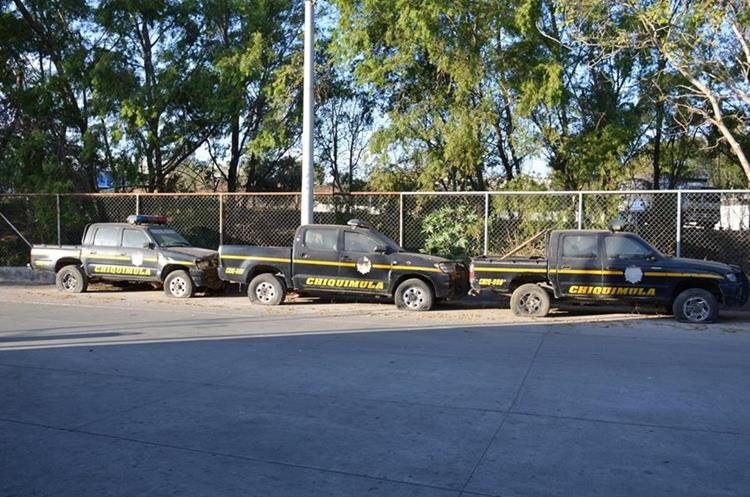 De cinco autopatrullas asignadas para Esquipulas, tres están en mal estado. (Foto Prensa Libre; Mario Morales). 

