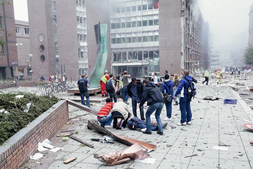 Destruccion Por La Explosion En Oslo Noruega El De Julio De Destruccion Por La Explosion En Oslo Noruega El De Julio De