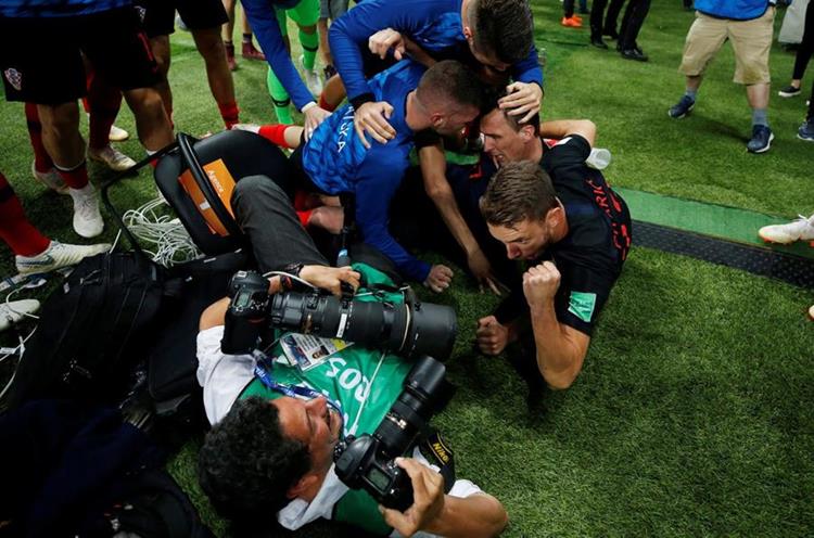 El fotógrafo salvadoreño Yuri Cortez fue protagonista en el partido entre Croacia e Inglaterra