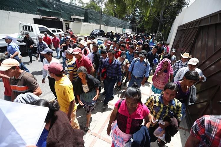 Campesinos fueron engañados para que llegaran a manifestar contra la Cicig. (Foto Prensa Libre: Hemeroteca PL)