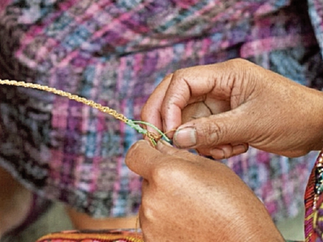Un grupo de mujeres elabora pulseras para & Café. (Foto, Prensa Libre: Cortesía).
