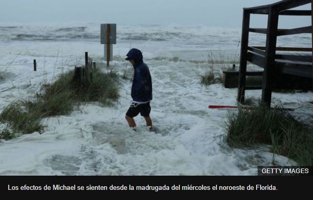 El huracán Michael toca tierra en Mexico Beach como la peor tormenta en llegar al noroeste de Florida en más de un siglo
