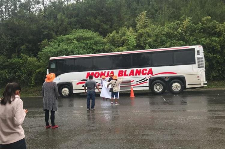Pacay se trasladó en bus desde la ciudad capital hasta Cobán. (Foto Prensa Libre: Eduardo Sam Chun)