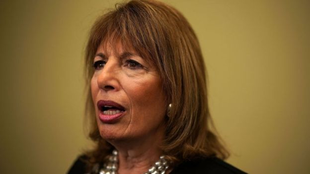 La demócrata Jackie Speier pidió en diciembre de 2017 en el Capitolio que se investiguen las acusaciones por conducta sexual del presidente de Estados Unidos antes de que llegara al cargo. (Getty Images)