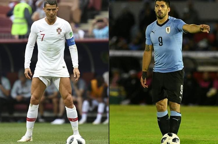 El interesante duelo entre Cristiano Ronaldo y Luis Suárez se trasladará de La Liga española hacia el Mundial de Rusia 2018. (Foto Prensa Libre: AFP)